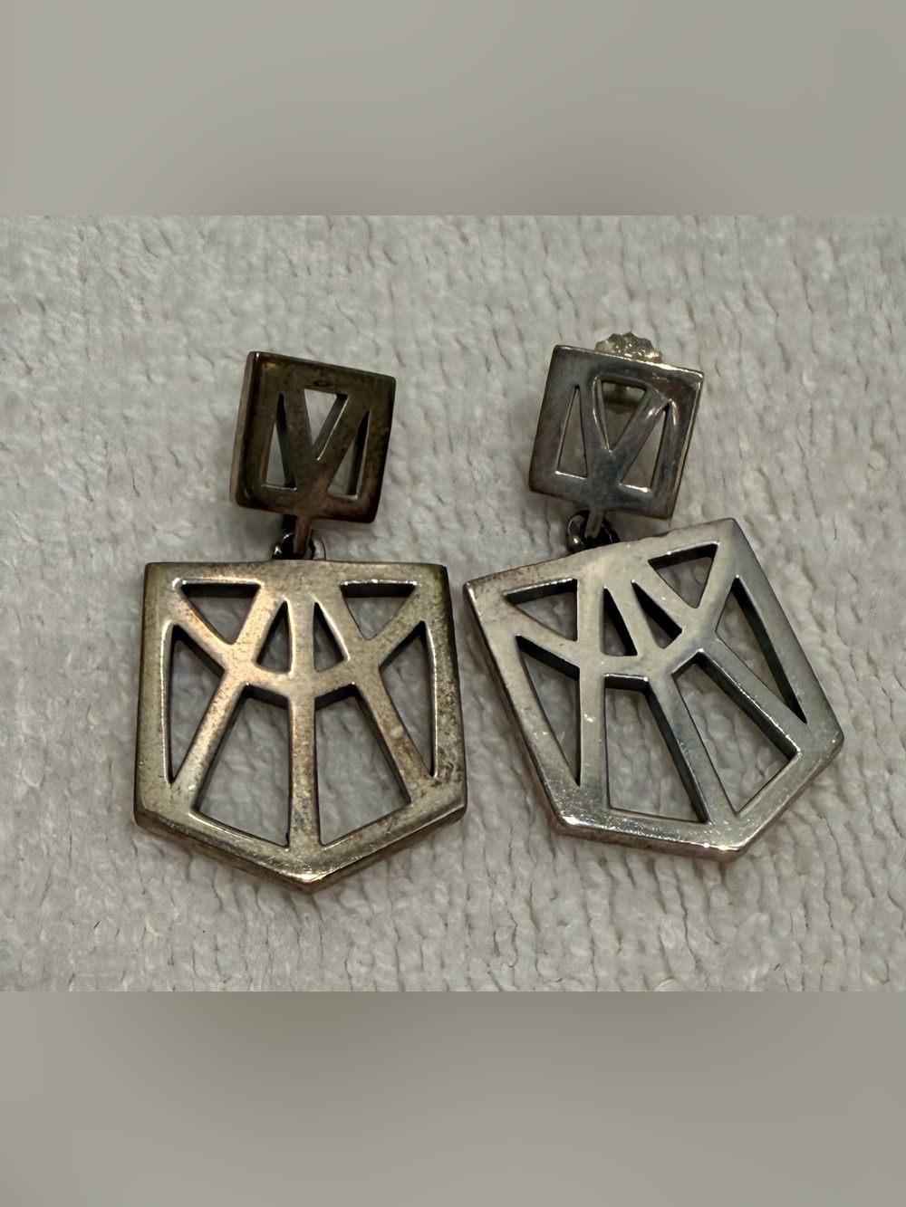 Mignon Faget Silver Crescent Earrings